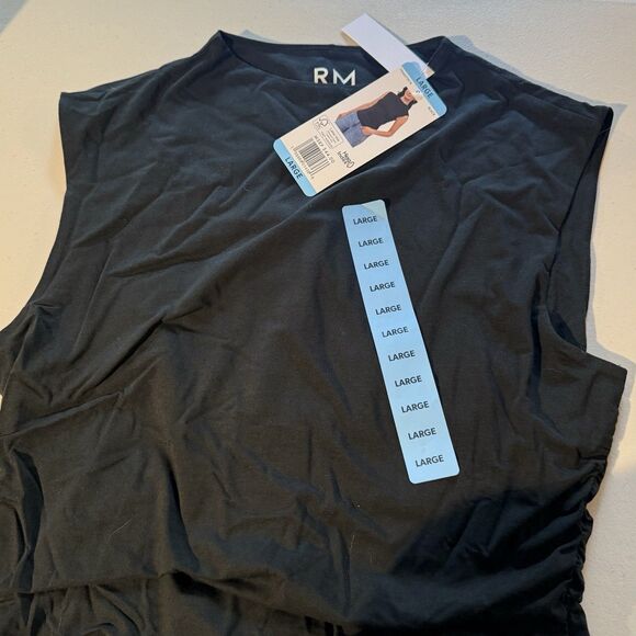 Rebecca Minkoff Ruched Tank Top, Women's Size L - Black - Picture 8 of 8